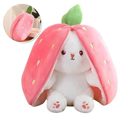 Strawberry Zipper Rabbit Soft Toy, 30 CM